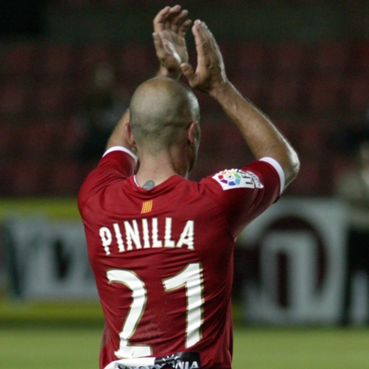 Imatge del  jugador Pinilla al Gimnàstic Tarragona